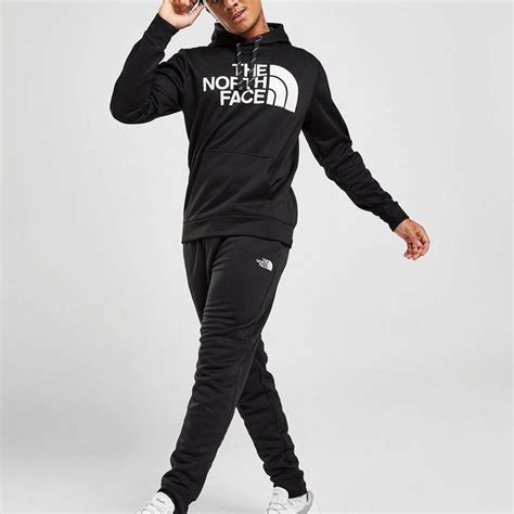 north face tracksuit men's black.